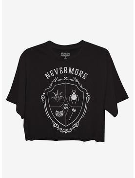 Wednesday Nevermore Girls Crop T-Shirt, , hi-res