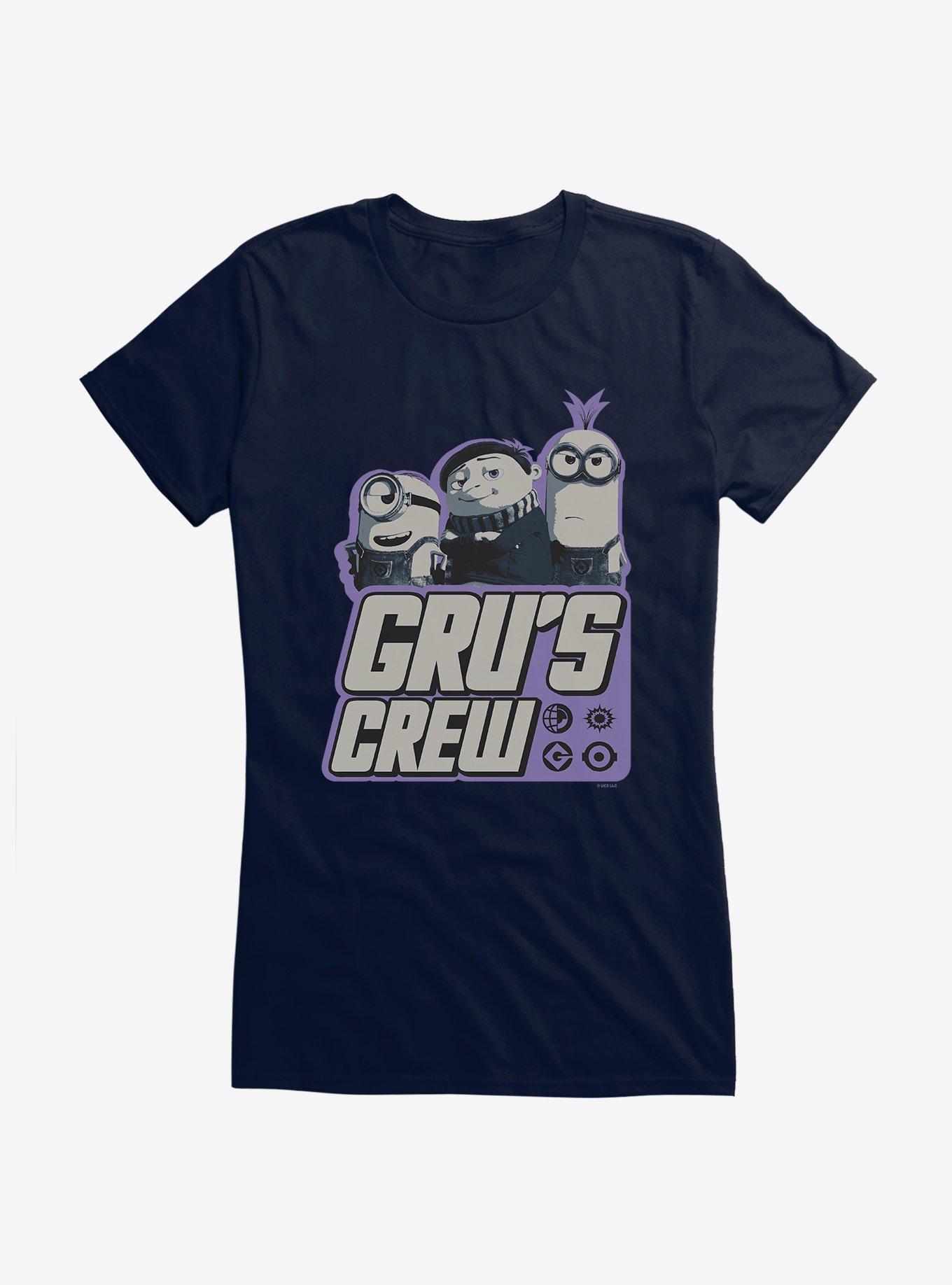 Minions Rise Of Gru Crew Girls T-Shirt, NAVY, hi-res