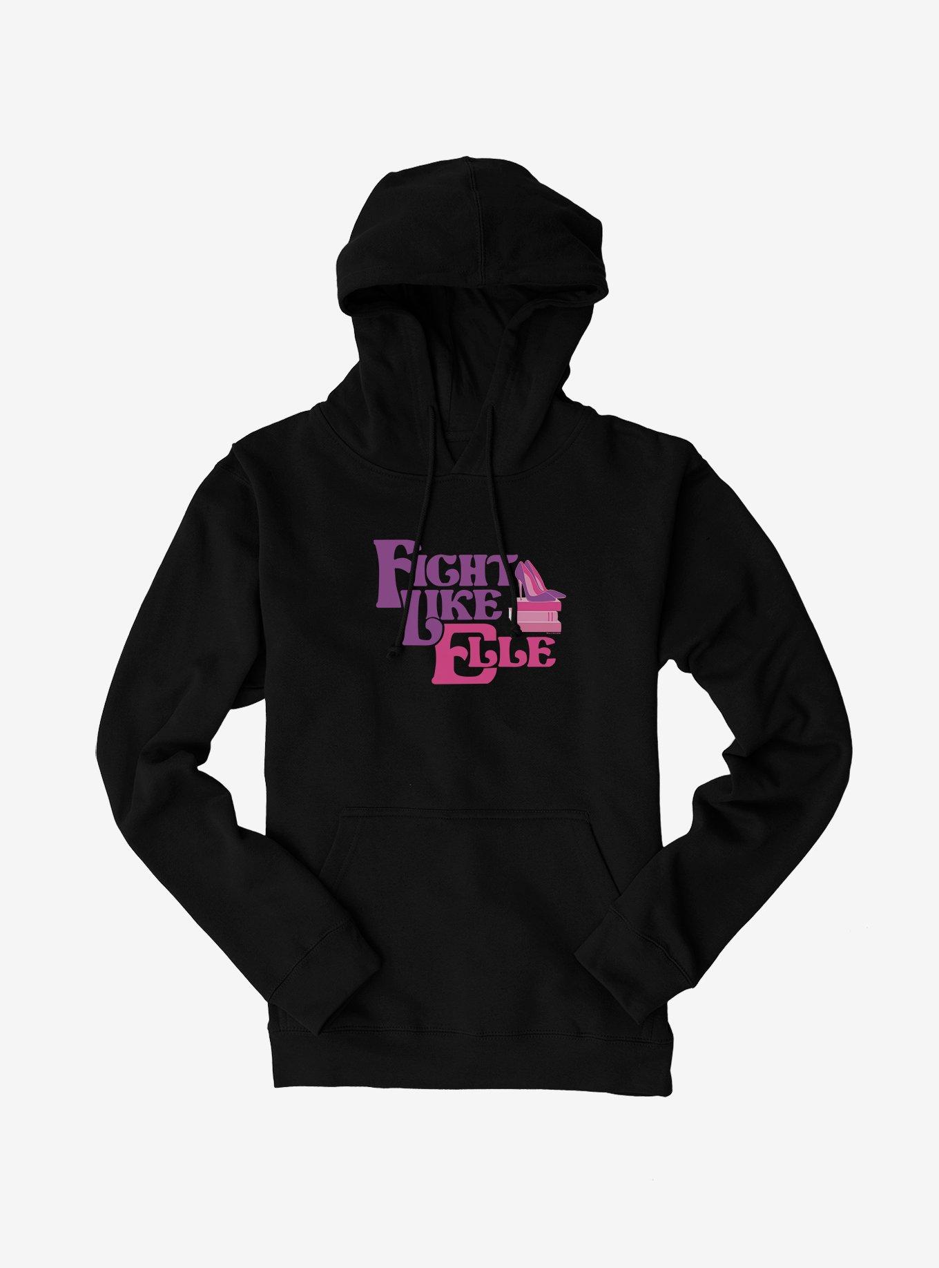 Legally Blonde Fight Like Elle Hoodie, BLACK, hi-res