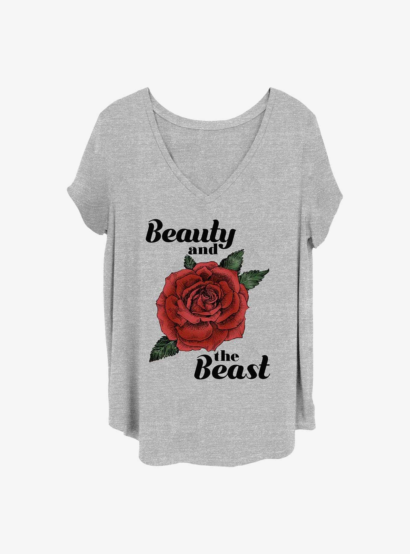 Disney Beauty and the Beast Beauty Rose Girls T-Shirt Plus Size
