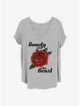 Disney Beauty and the Beast Beauty Rose Girls T-Shirt Plus Size, HEATHER GR, hi-res