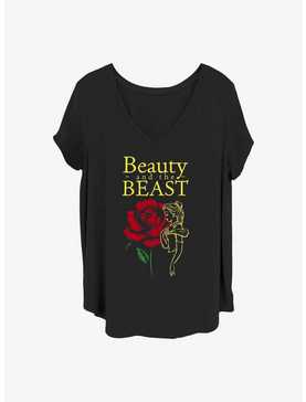 Disney Beauty and the Beast Belle Rose Girls T-Shirt Plus Size, , hi-res
