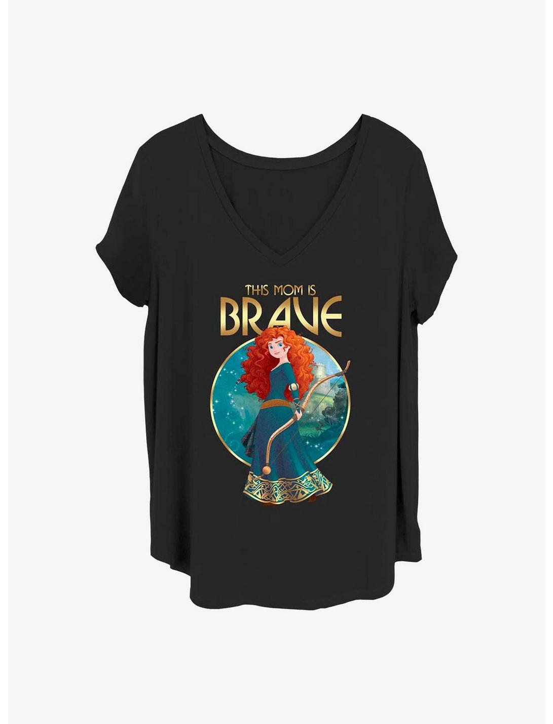 Disney Pixar Brave This Mom Is Brave Girls T-Shirt Plus Size, BLACK, hi-res