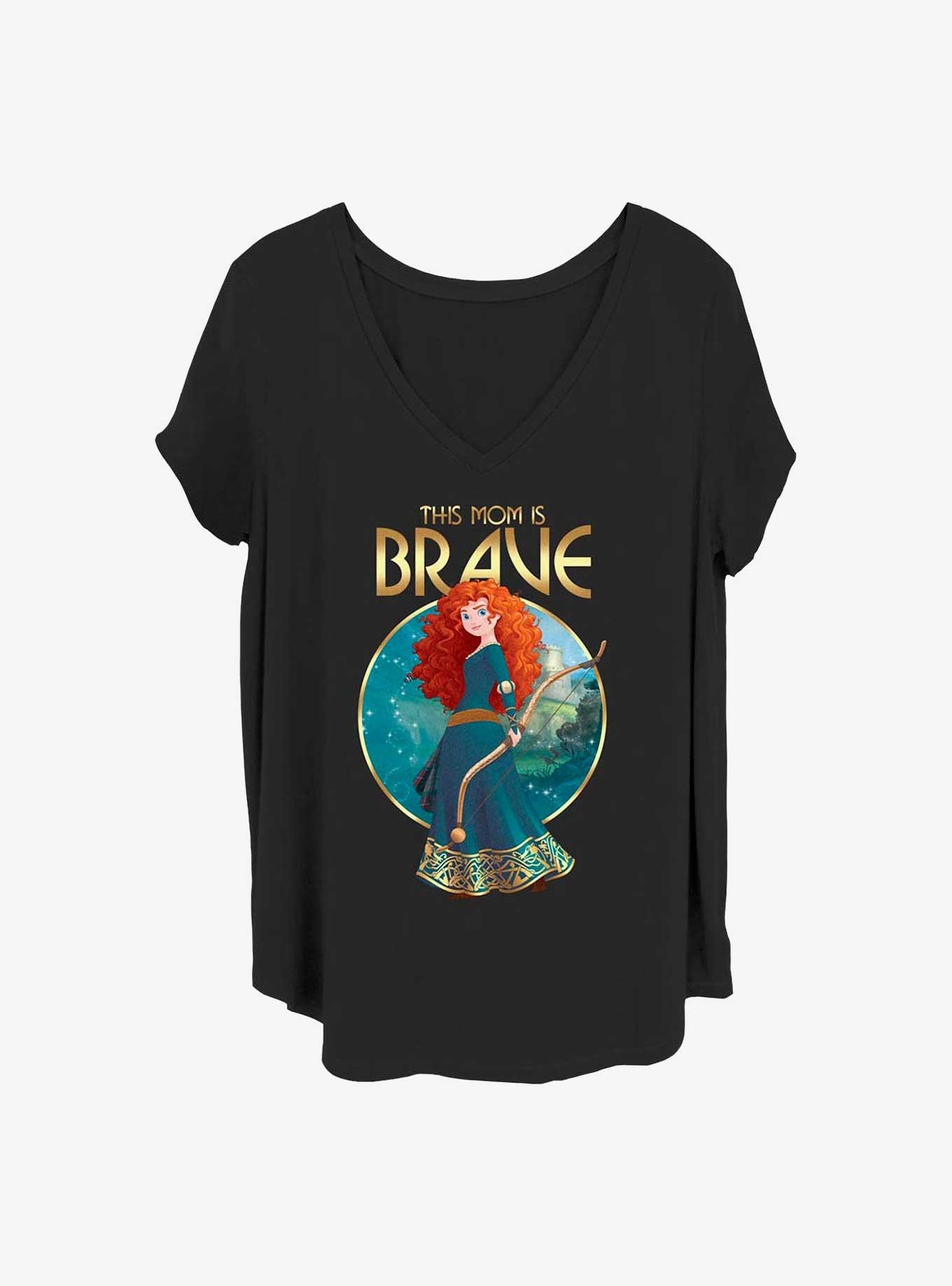 Disney Pixar Brave This Mom Is Brave Girls T-Shirt Plus Size, BLACK, hi-res