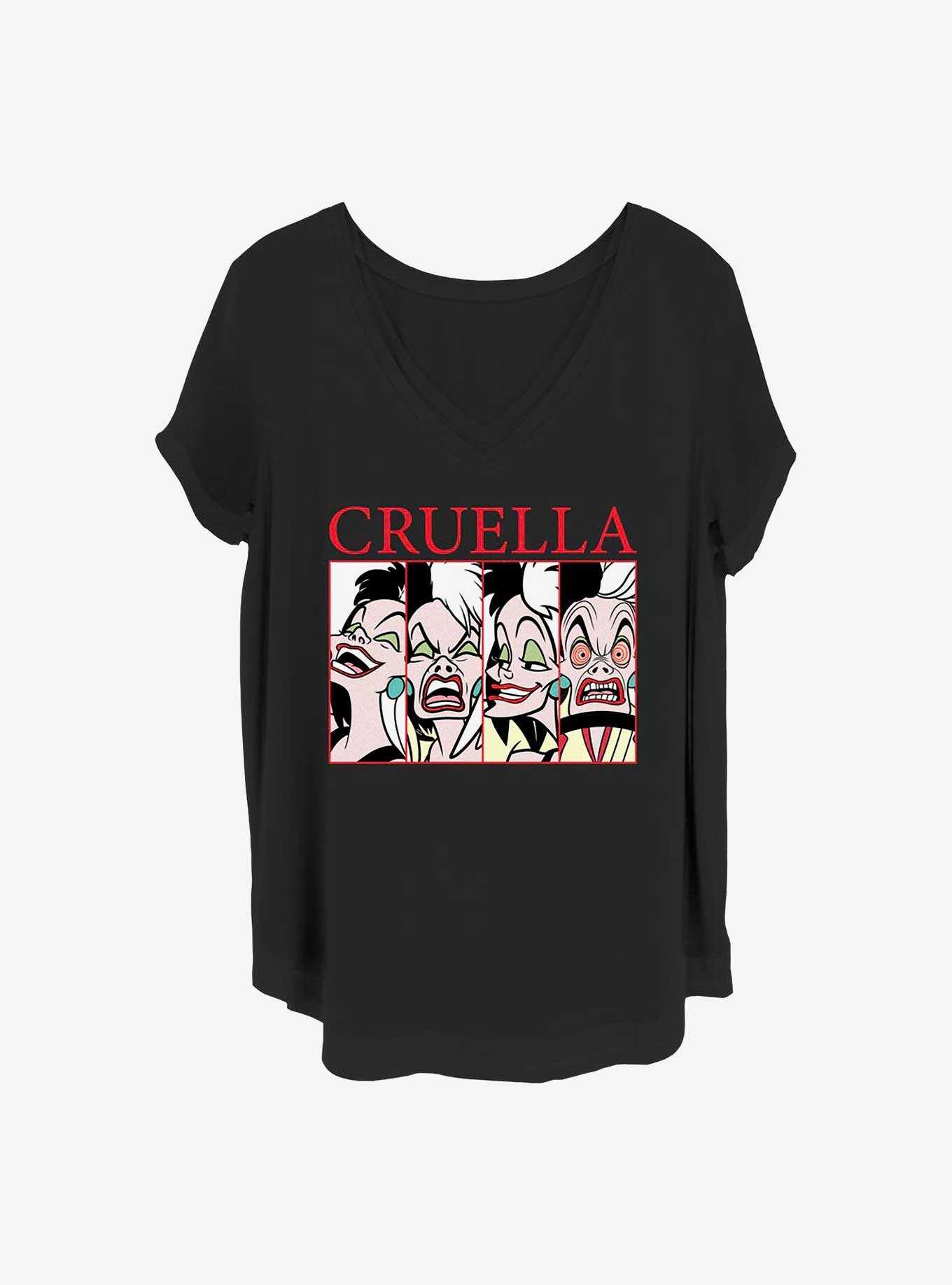 Disney Cruella Cruel Expressions Girls T-Shirt Plus Size, , hi-res