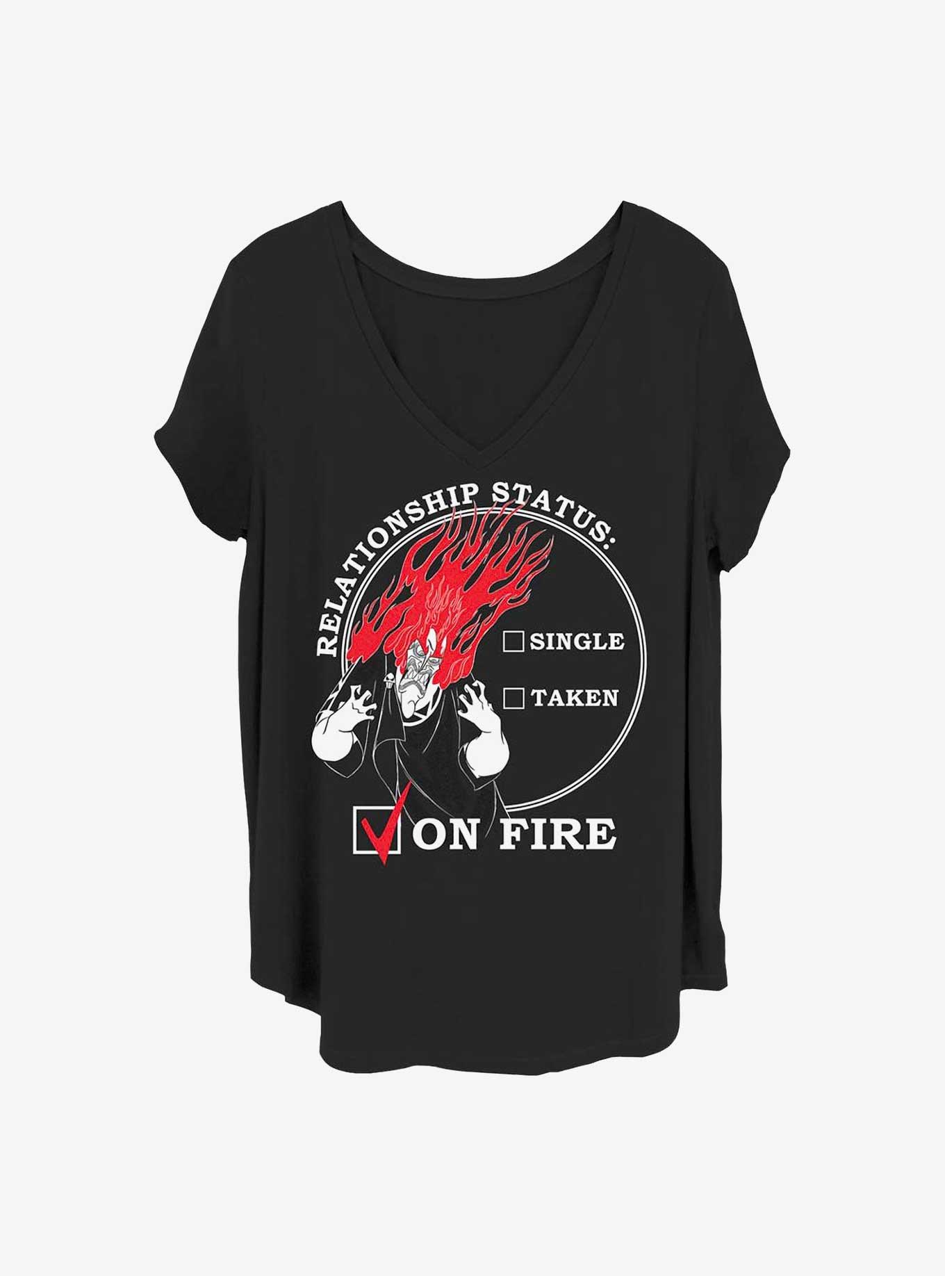 Disney Hercules Relationship On Fire Girls T-Shirt Plus Size, BLACK, hi-res