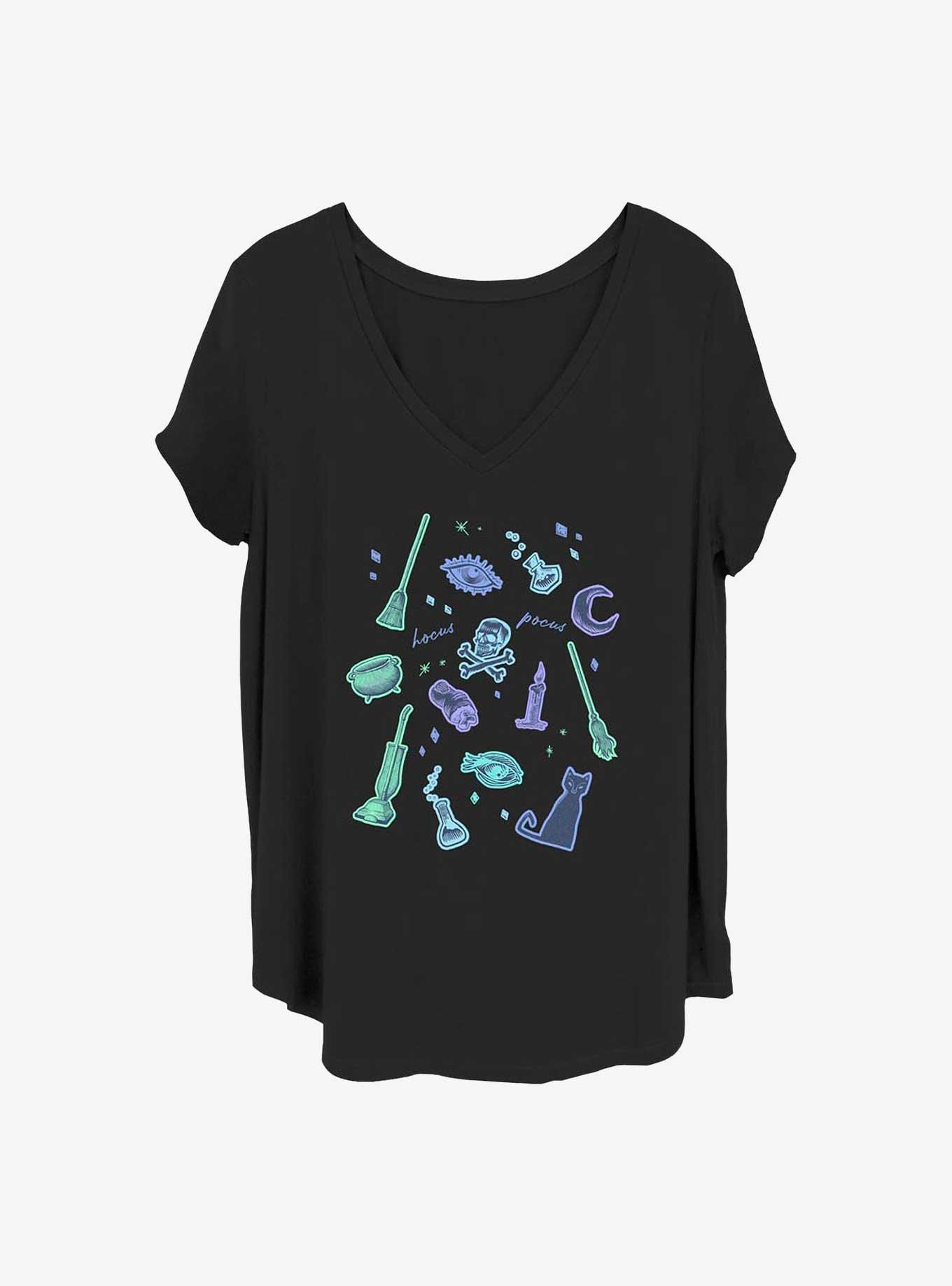 Disney Hocus Pocus Spooky Jumble Girls T-Shirt Plus Size, BLACK, hi-res
