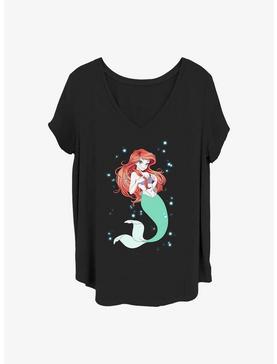 Disney The Little Mermaid Anime Ariel Girls T-Shirt Plus Size, , hi-res