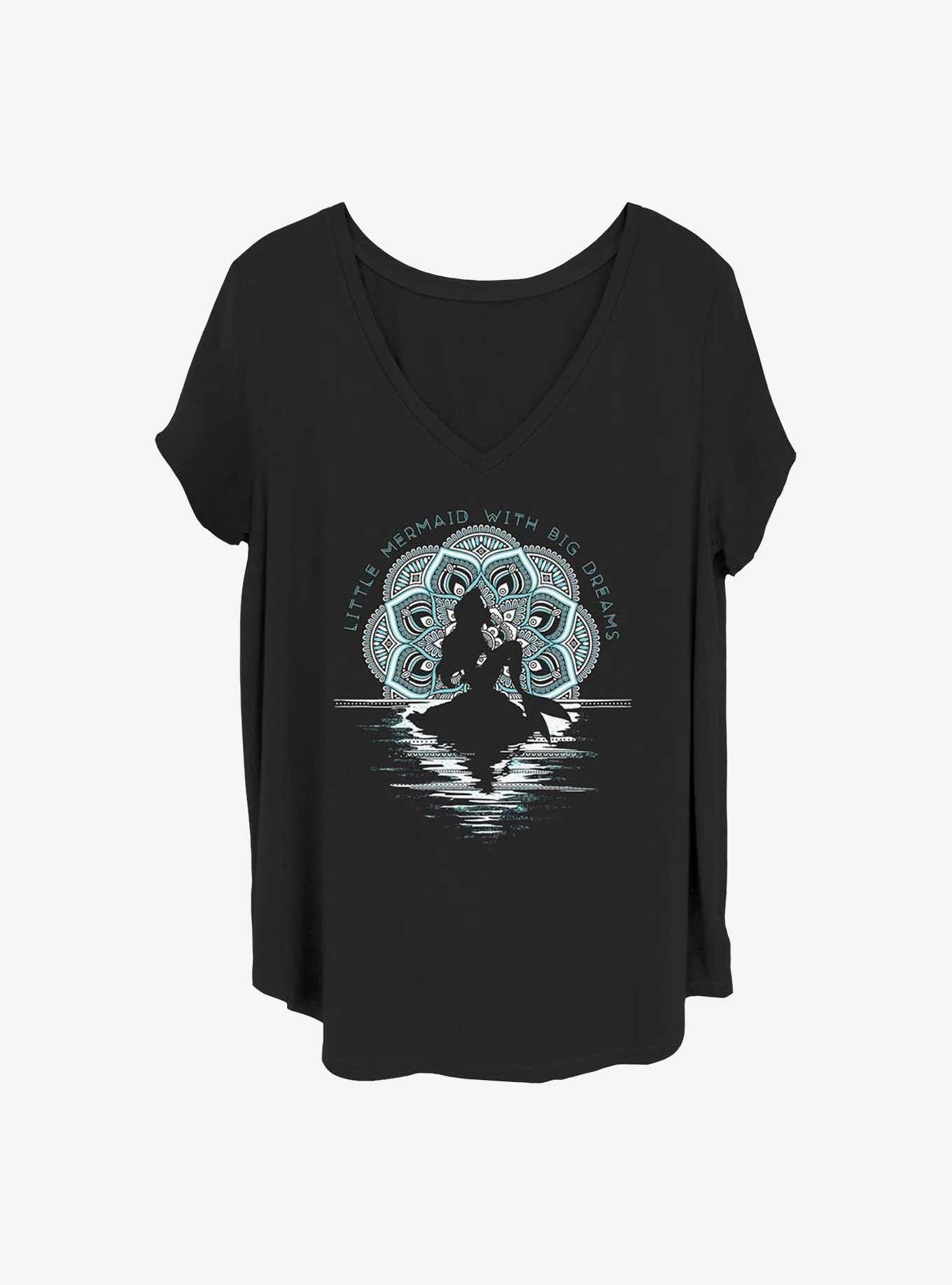 Disney The Little Mermaid Big Dreams Girls T-Shirt Plus Size, BLACK, hi-res
