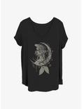 Disney The Little Mermaid In A Different Space Girls T-Shirt Plus Size, BLACK, hi-res