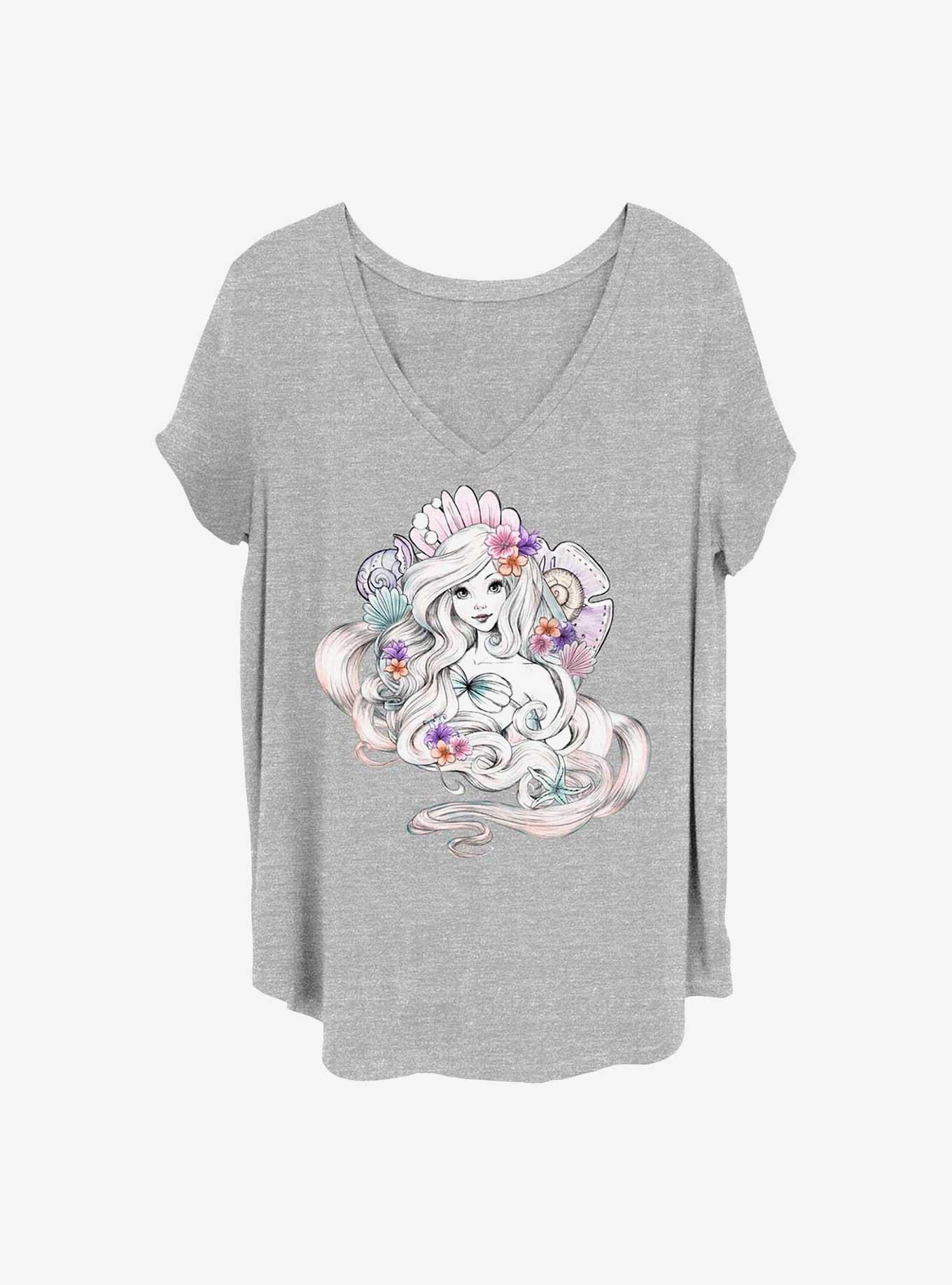 Disney The Little Mermaid Sea Shells Girls T-Shirt Plus Size, , hi-res