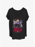 Disney The Little Mermaid Ursula The Sea Witch Girls T-Shirt Plus Size, BLACK, hi-res