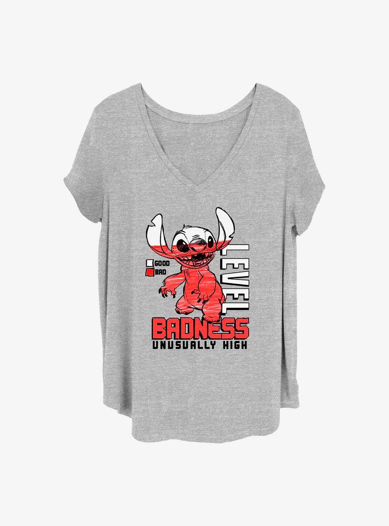Disney Lilo & Stitch Badness Level Girls T-Shirt Plus Size, , hi-res