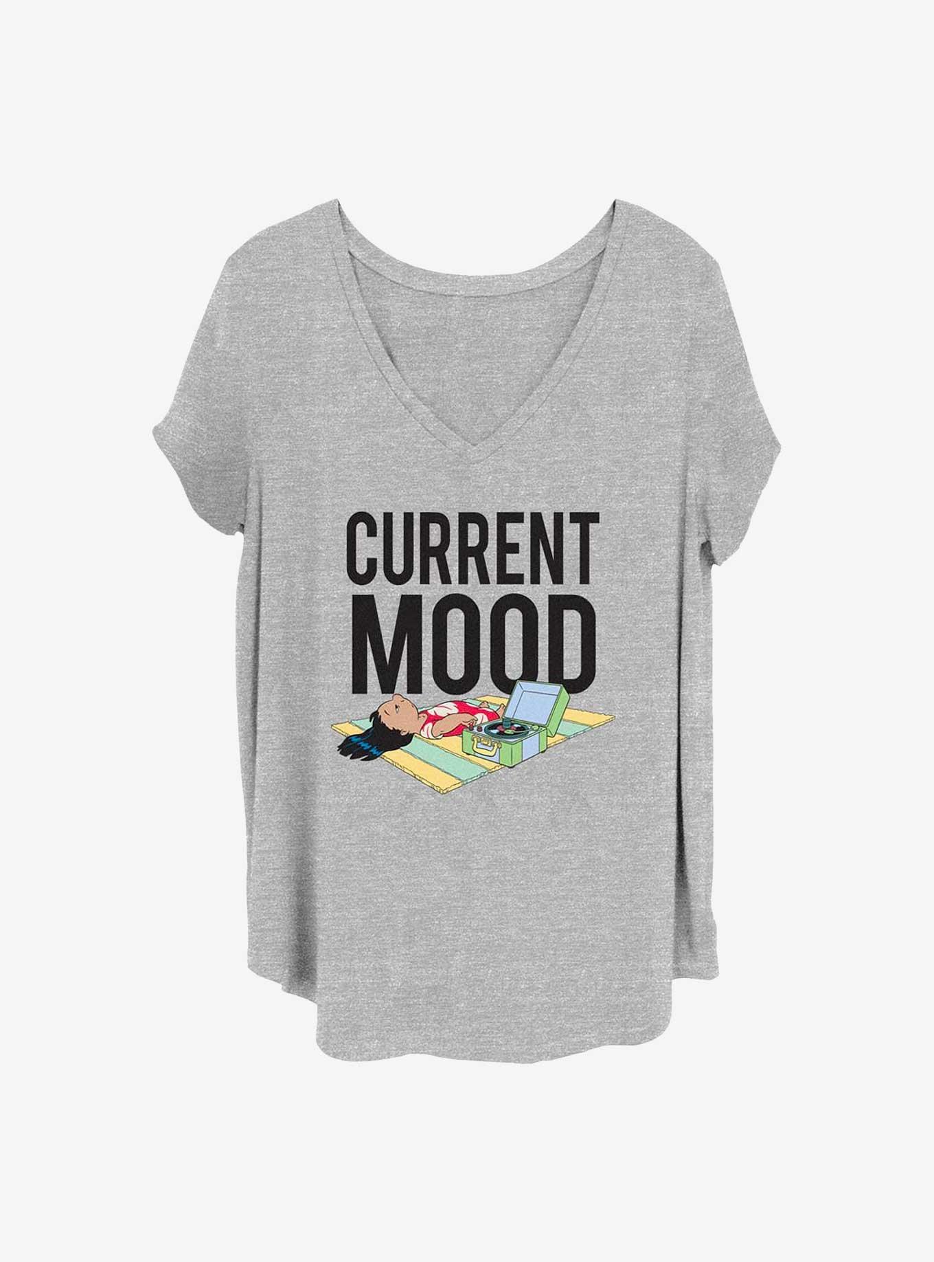 Disney Lilo & Stitch Current Mood Lilo Girls T-Shirt Plus Size, HEATHER GR, hi-res