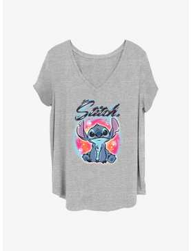 Disney Lilo & Stitch Airbrush Stitch Girls T-Shirt Plus Size, , hi-res