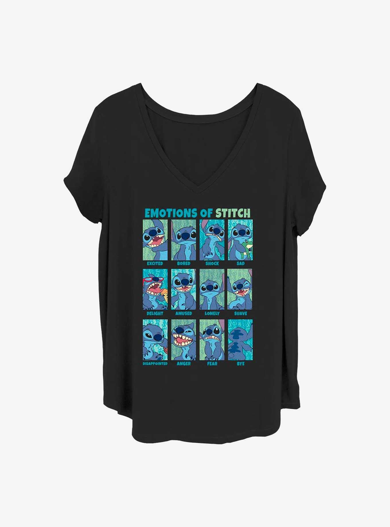 Disney Lilo & Stitch Emotions of Stitch Girls T-Shirt Plus Size, , hi-res