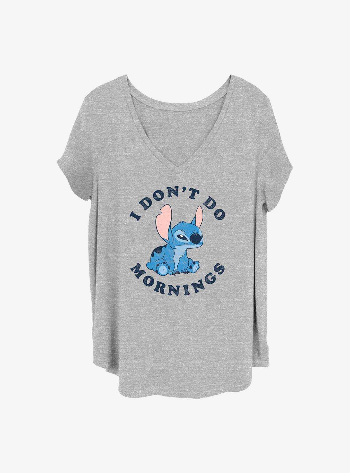 Disney Lilo & Stitch I Don't Do Mornings Girls T-Shirt Plus Size, , hi-res
