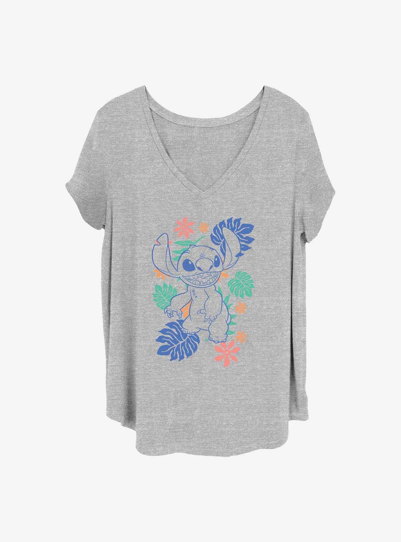 Disney Lilo & Stitch Tropical Stitch Girls T-Shirt Plus Size