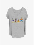 Disney Mickey Mouse 4 Friends Girls T-Shirt Plus Size, HEATHER GR, hi-res