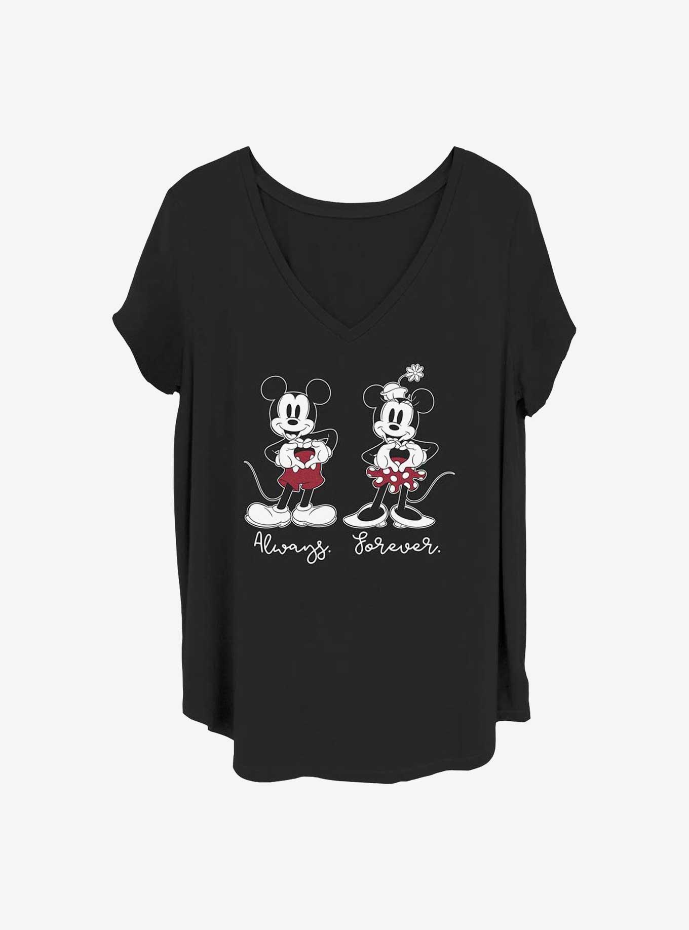 Disney Mickey Mouse & Minnie Mouse Always Forever Girls T-Shirt Plus Size
