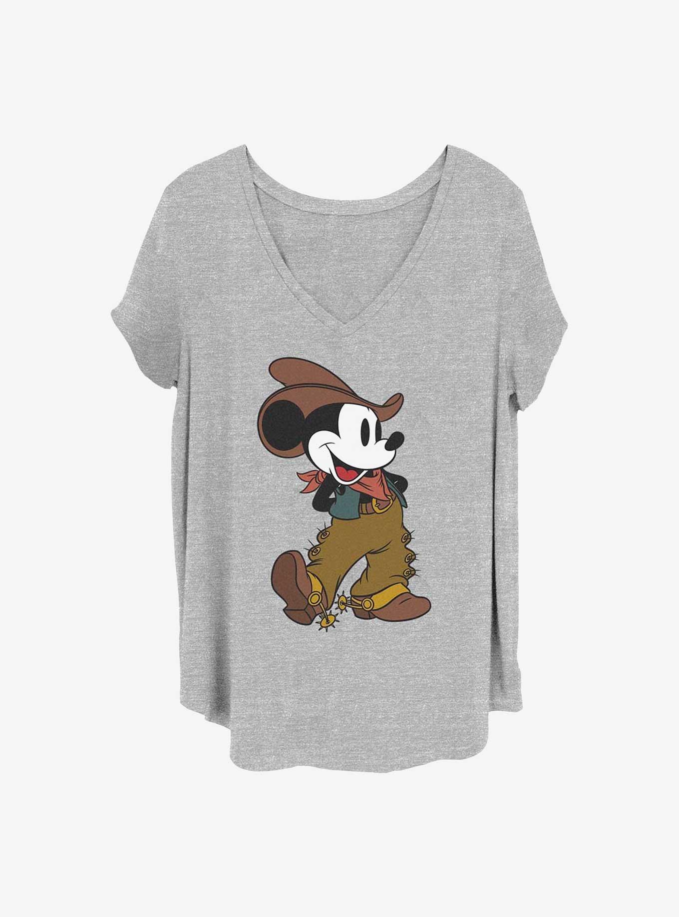 Disney Mickey Mouse Cowboy Mickey Girls T-Shirt Plus Size, HEATHER GR, hi-res