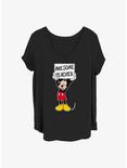 Disney Mickey Mouse Mickey Awesome Teacher Girls T-Shirt Plus Size, BLACK, hi-res