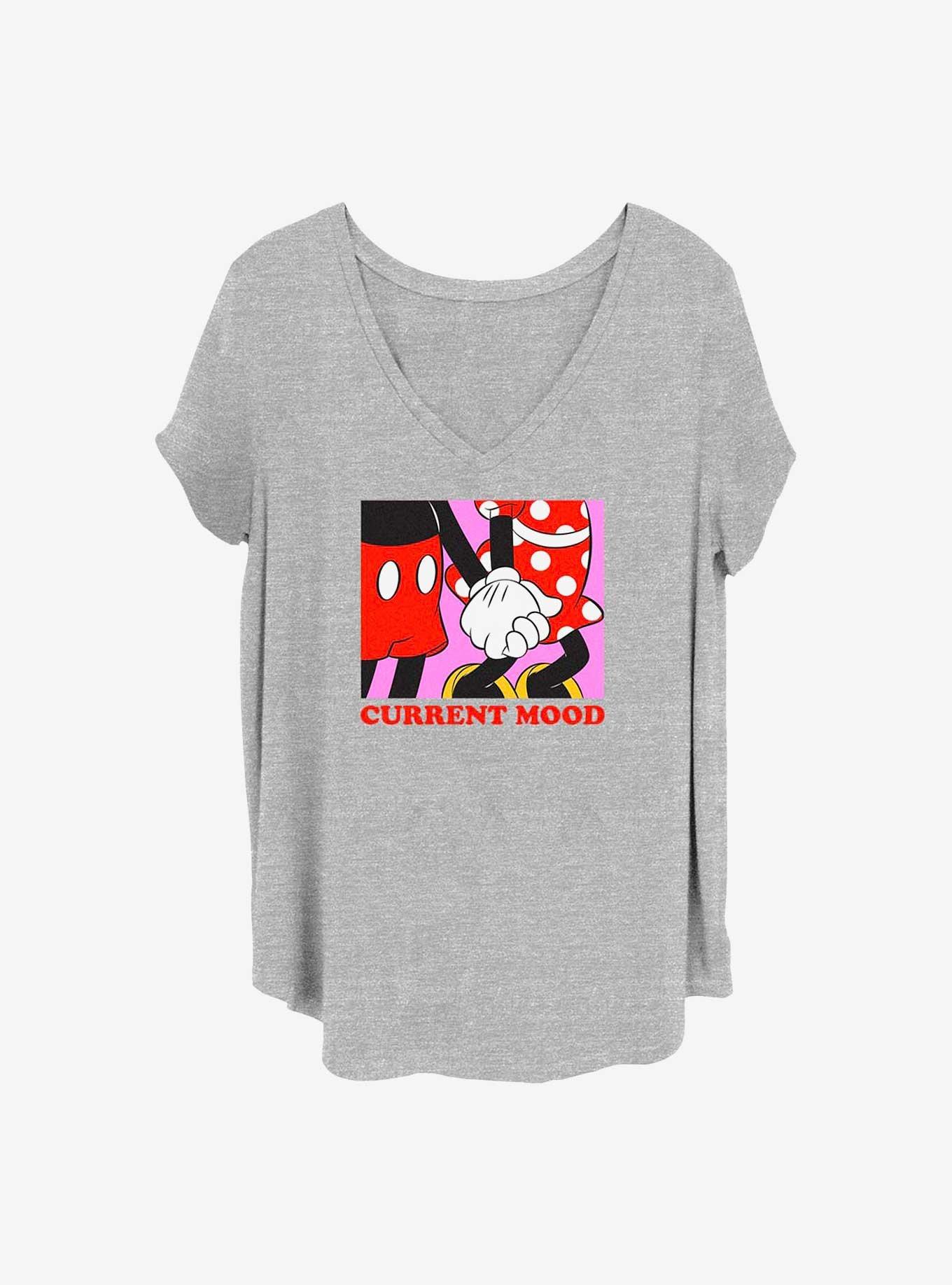 Disney Mickey Mouse & Minnie Mouse Current Mood Girls T-Shirt Plus Size, HEATHER GR, hi-res