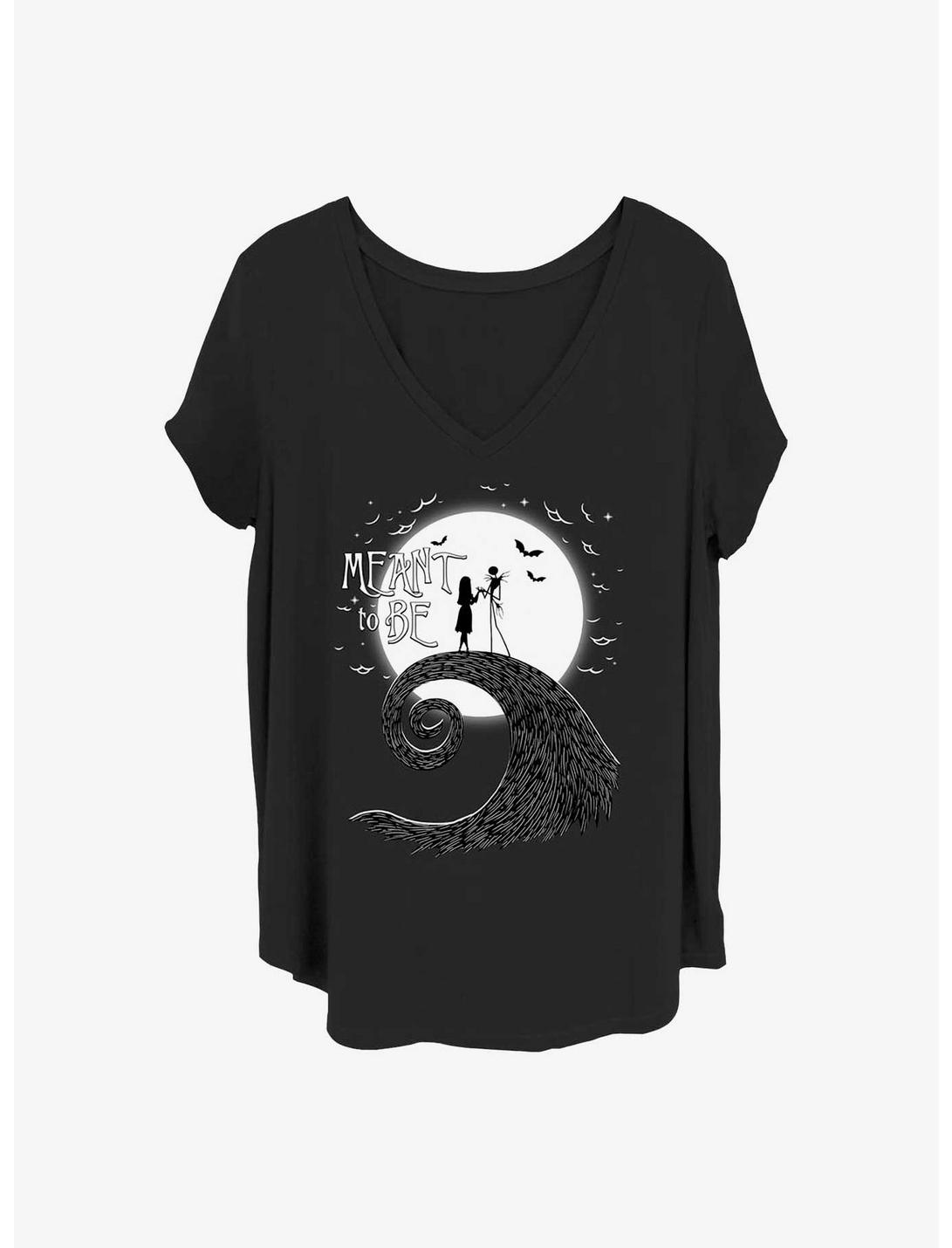 Disney The Nightmare Before Christmas Meant To Be Girls T-Shirt Plus Size, BLACK, hi-res