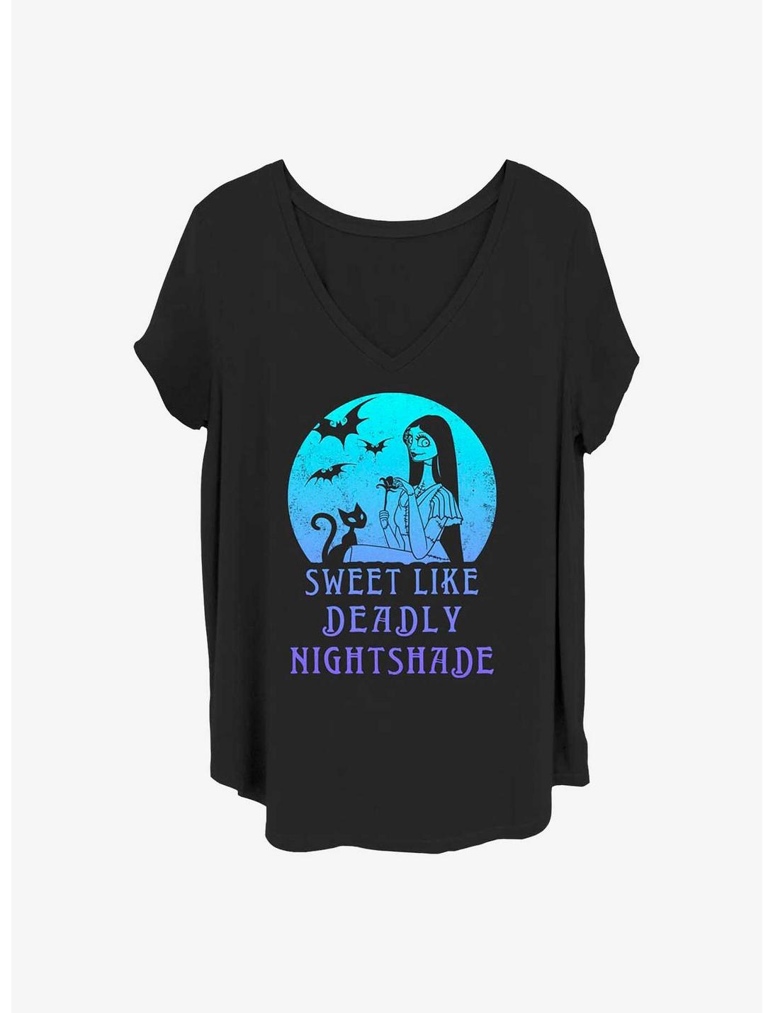 Disney The Nightmare Before Christmas Sally Sweet Like Nightshade Girls T-Shirt Plus Size, BLACK, hi-res