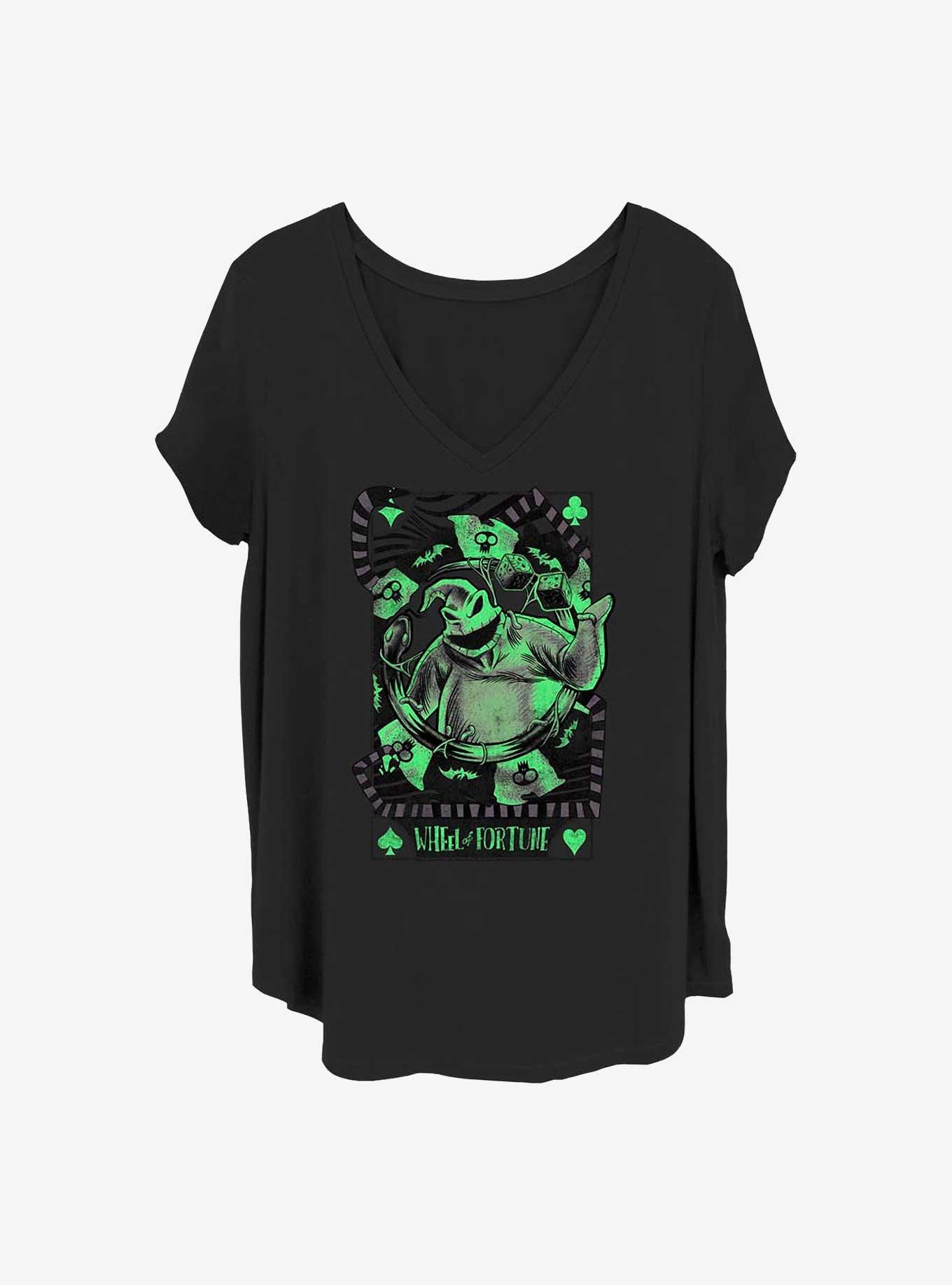 Disney The Nightmare Before Christmas Wheel of Fortune Girls T-Shirt Plus Size, BLACK, hi-res