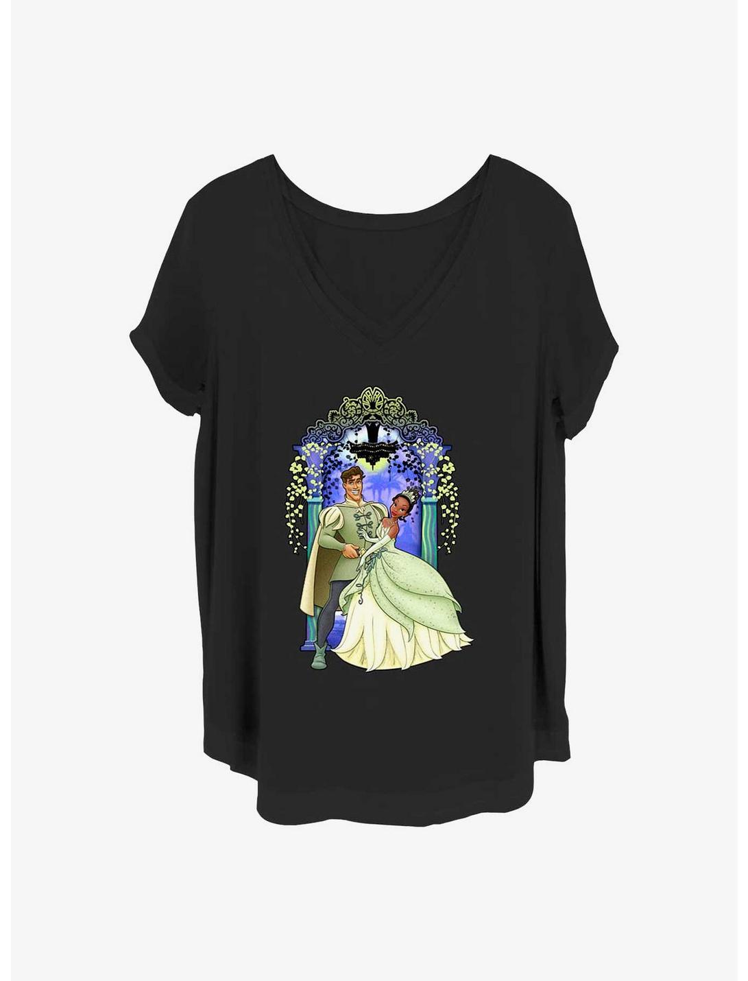 Disney The Princess and the Frog Tiana and Prince Naveen Love Girls T-Shirt Plus Size, BLACK, hi-res
