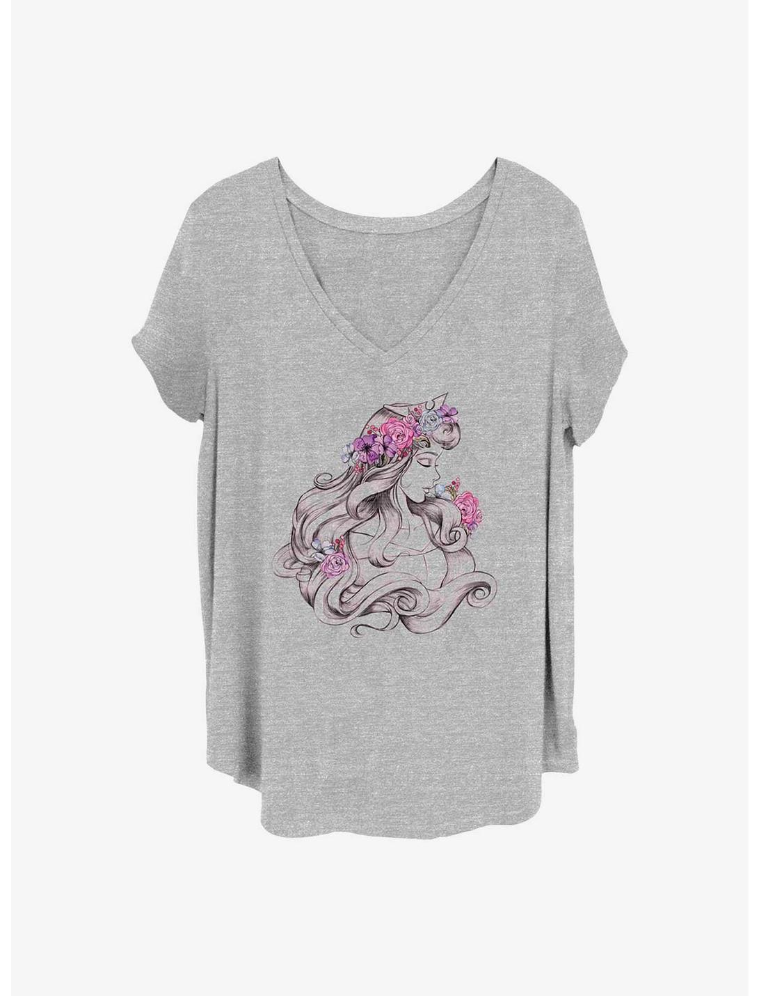 Disney Sleeping Beauty Aurora Blossom Girls T-Shirt Plus Size, HEATHER GR, hi-res