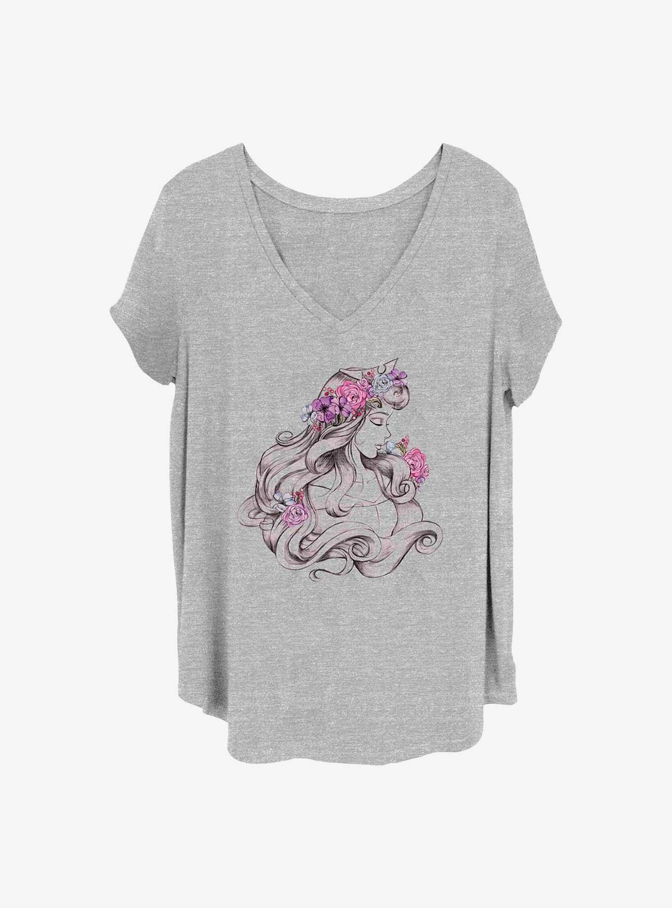 Disney Sleeping Beauty Aurora Blossom Girls T-Shirt Plus Size, HEATHER GR, hi-res