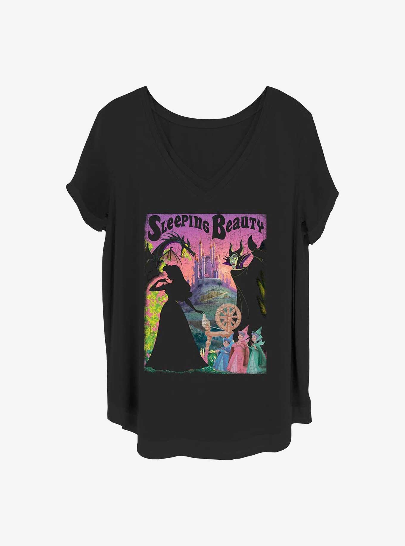 Disney Sleeping Beauty Poster Girls T-Shirt Plus Size, BLACK, hi-res