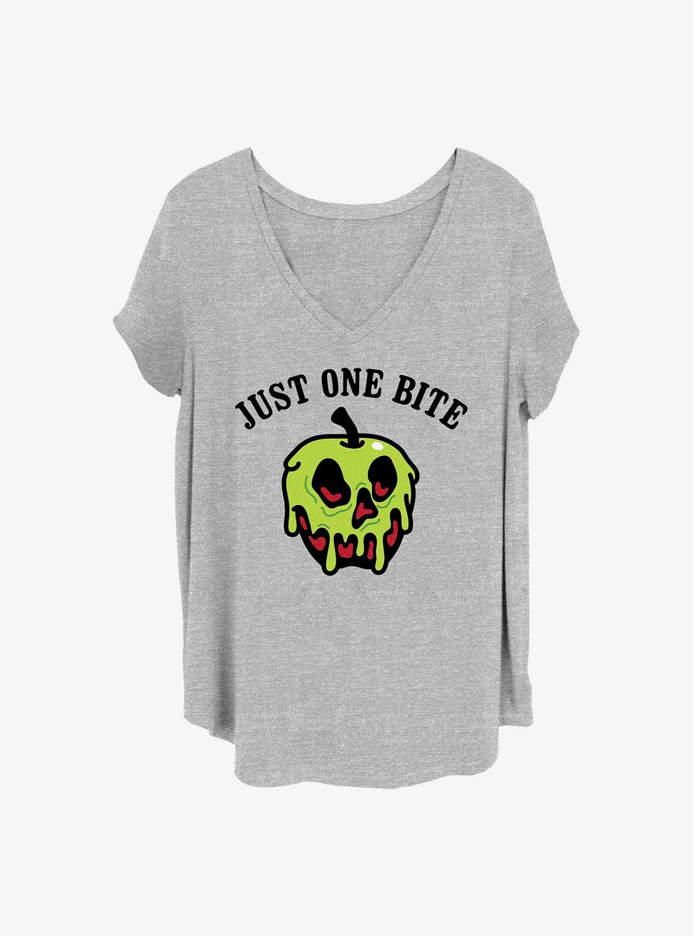 Disney Snow White and the Seven Dwarfs One Bite Girls T-Shirt Plus Size, HEATHER GR, hi-res