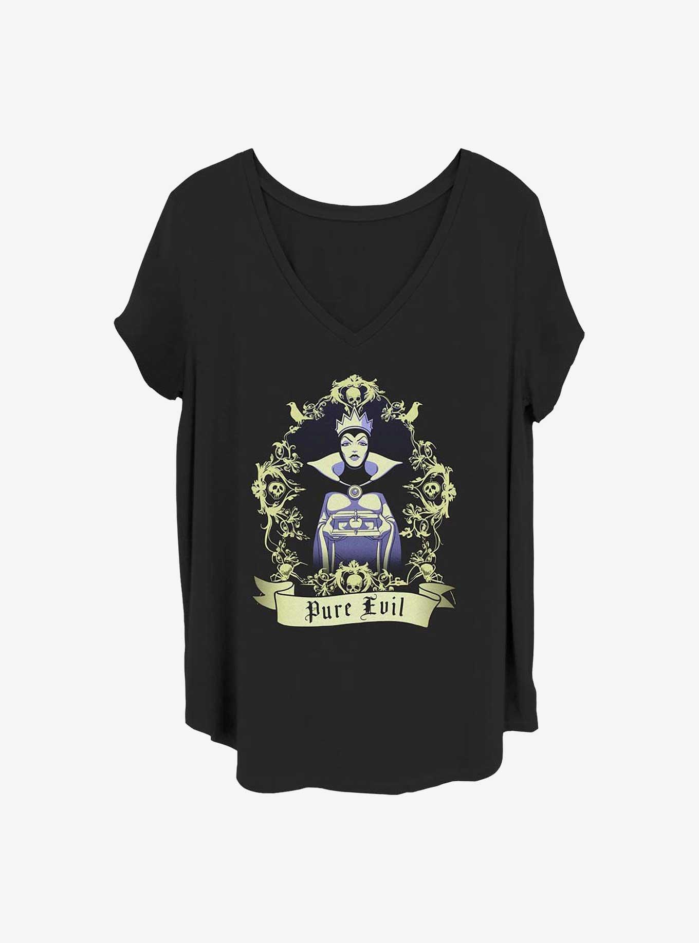 Disney Villains Pure Evil Queen Girls T-Shirt Plus Size, BLACK, hi-res