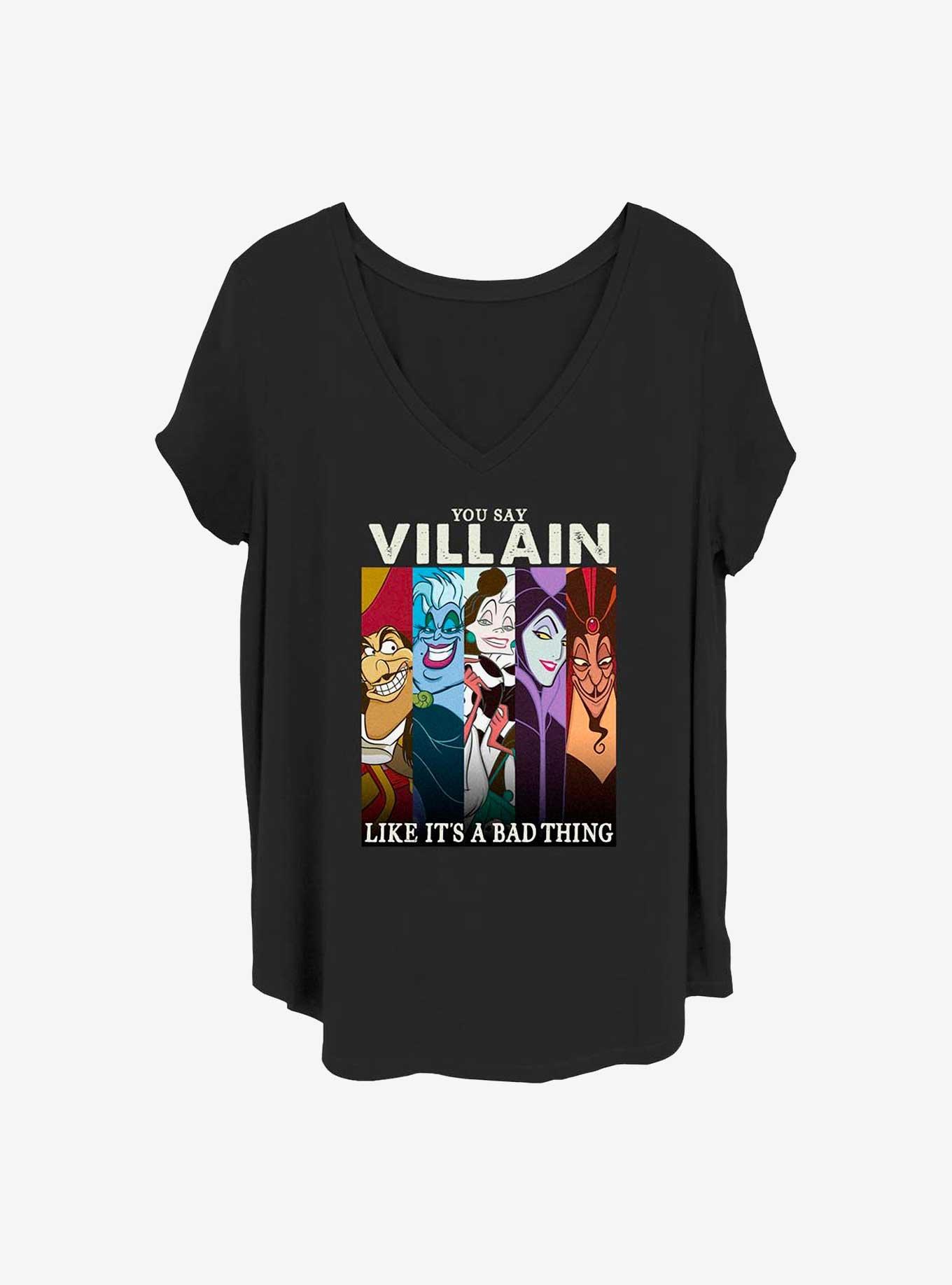 Disney Villains Like It's A Bad Thing Girls T-Shirt Plus Size, BLACK, hi-res