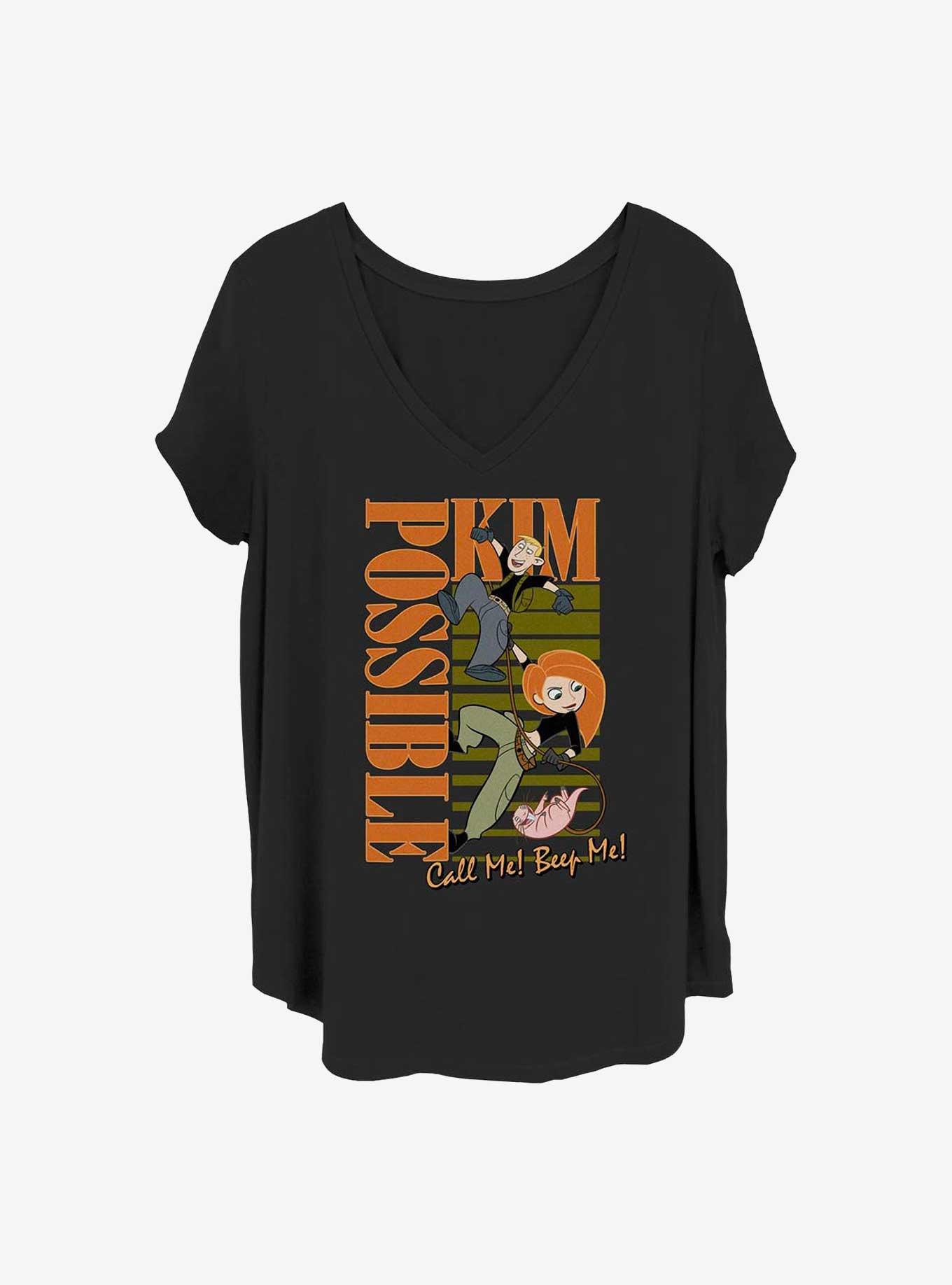 Disney Kim Possible Call Me, Beep Me Girls T-Shirt Plus Size, BLACK, hi-res