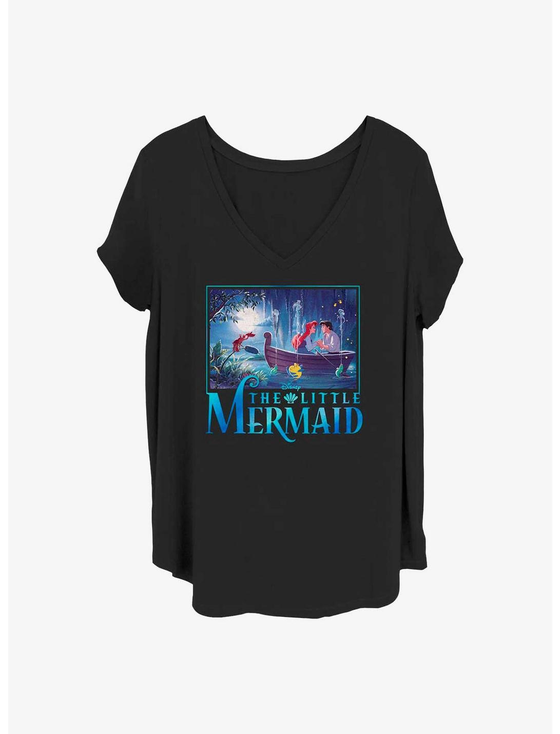 Disney The Little Mermaid Kiss The Girl Girls T-Shirt Plus Size, BLACK, hi-res
