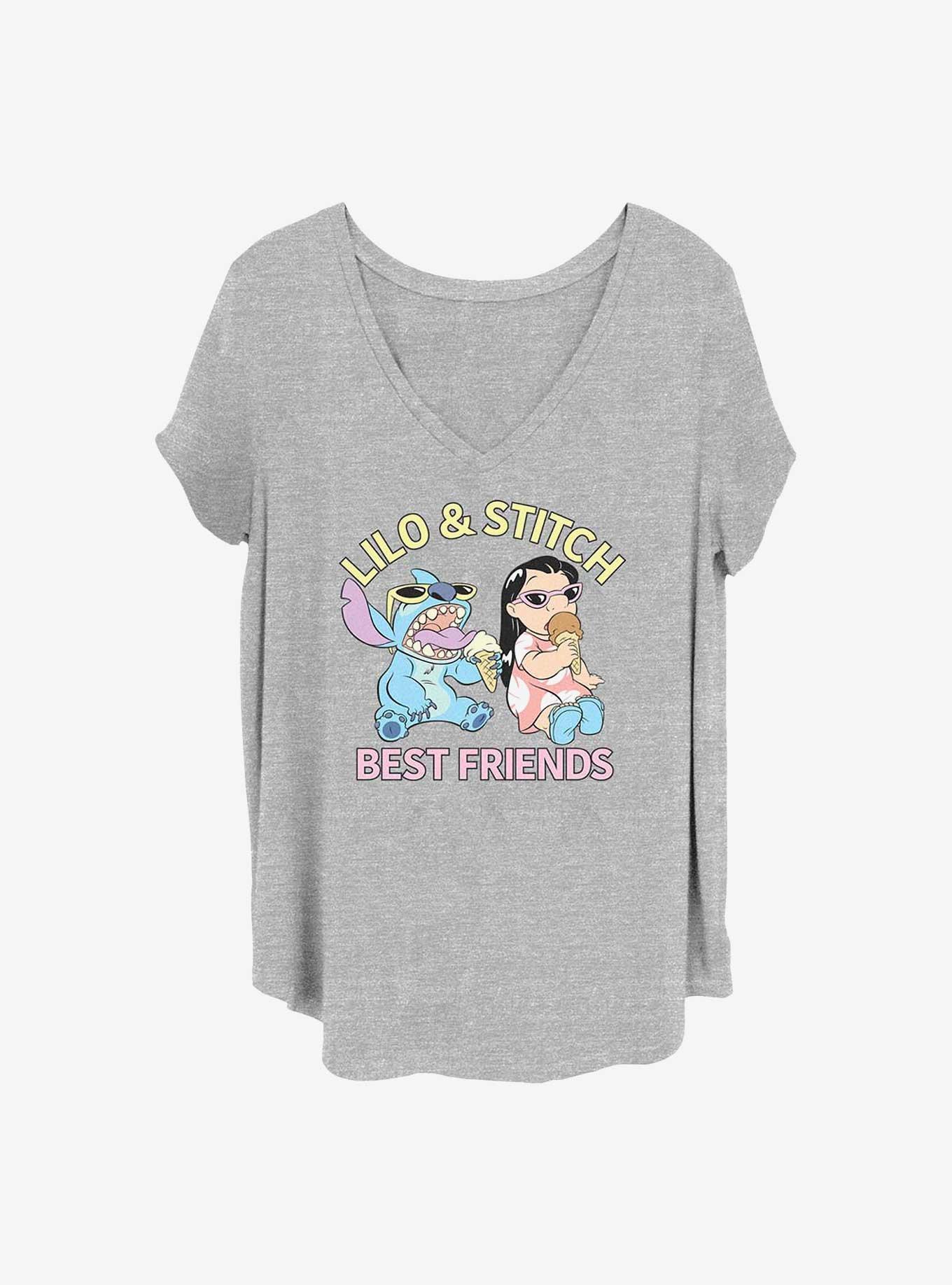 Disney Lilo & Stitch Best Friends Girls T-Shirt Plus Size, HEATHER GR, hi-res