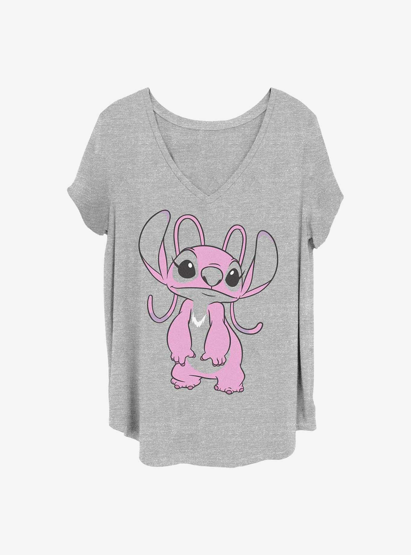 Disney Lilo & Stitch Big Angel Girls T-Shirt Plus Size, HEATHER GR, hi-res
