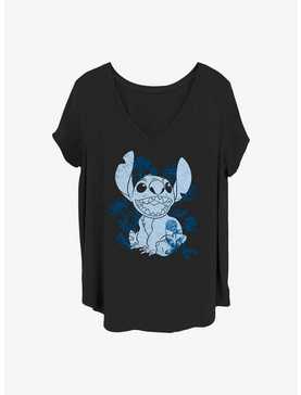 Disney Lilo & Stitch Floral Sketch Girls T-Shirt Plus Size, , hi-res