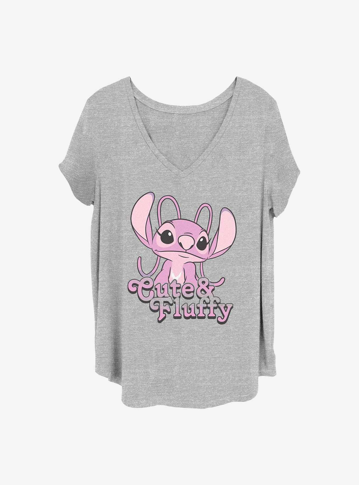 Disney Lilo & Stitch Fluffy Angel Girls T-Shirt Plus Size, HEATHER GR, hi-res