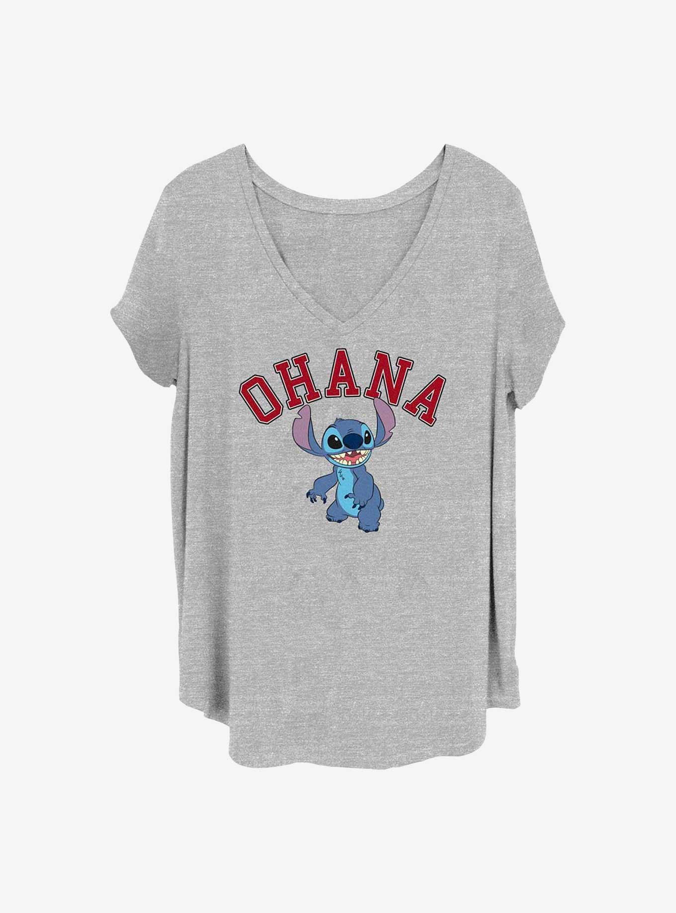 Disney Lilo & Stitch Ohana Collegiate Girls T-Shirt Plus Size, , hi-res