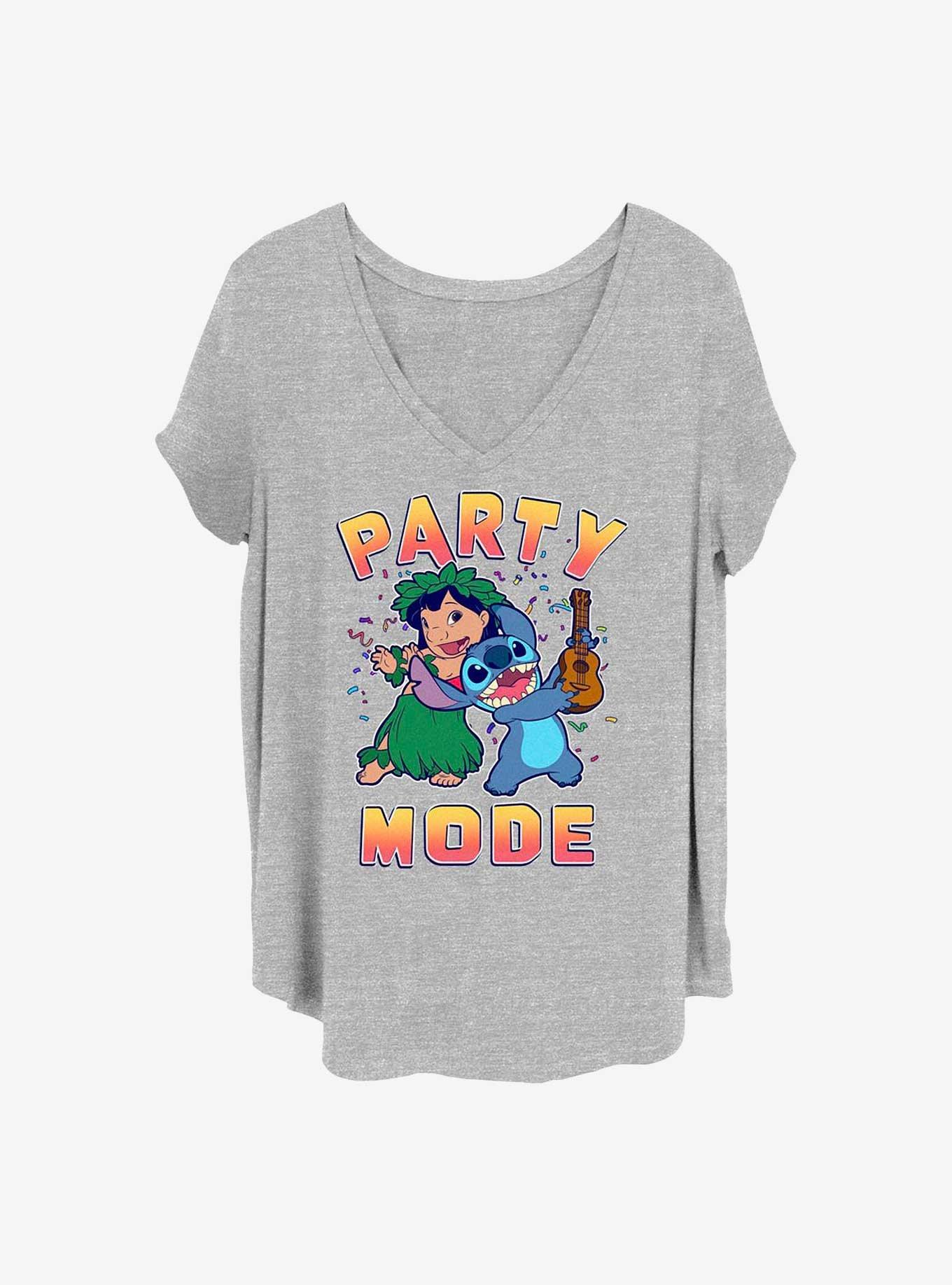 Disney Lilo & Stitch Party Mode Girls T-Shirt Plus Size