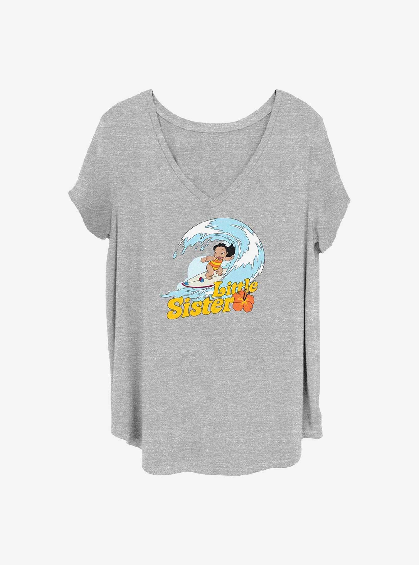 Disney Lilo & Stitch Little Sister Lilo Girls T-Shirt Plus Size, HEATHER GR, hi-res