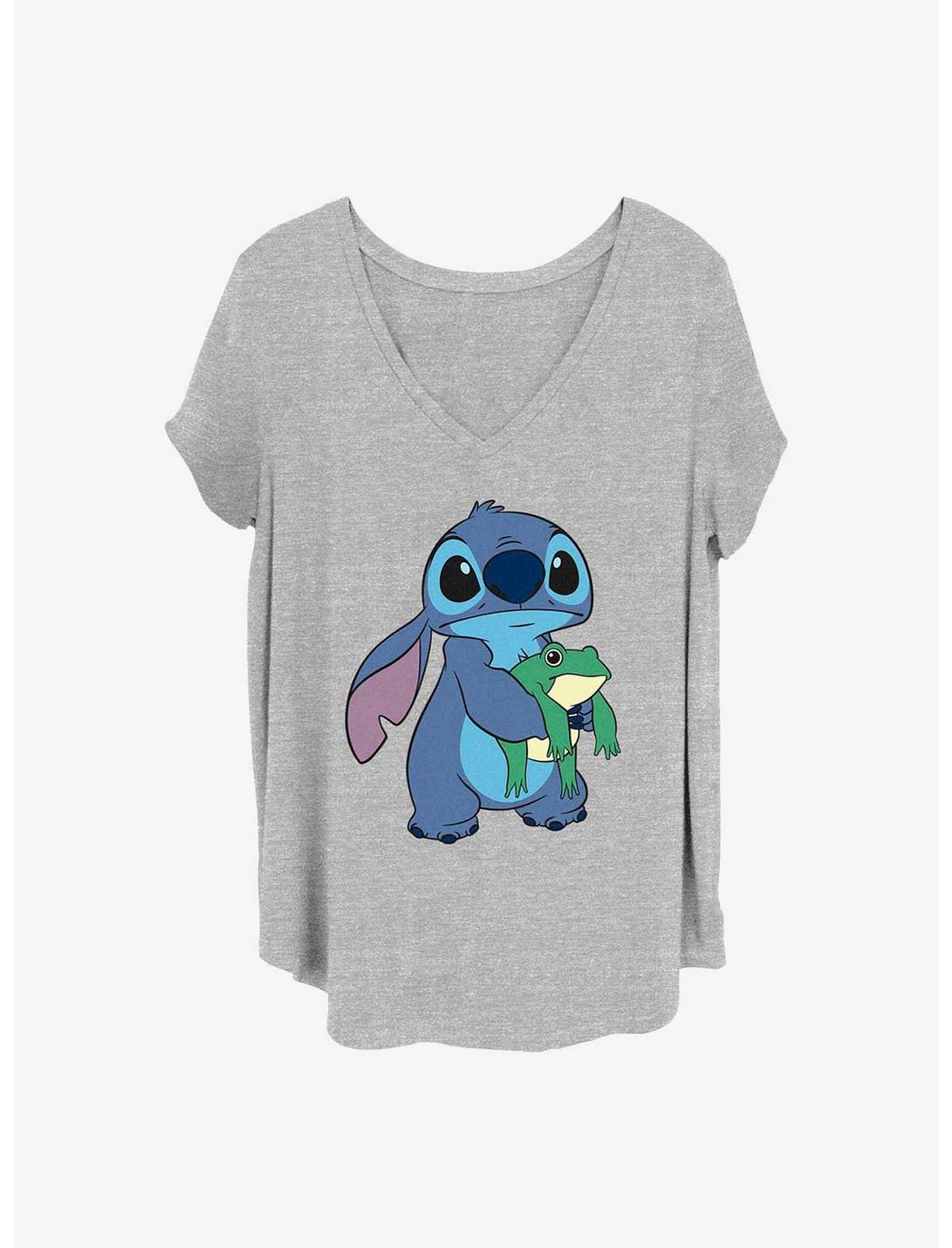 Disney Lilo & Stitch Froggie Stitch Girls T-Shirt Plus Size, HEATHER GR, hi-res