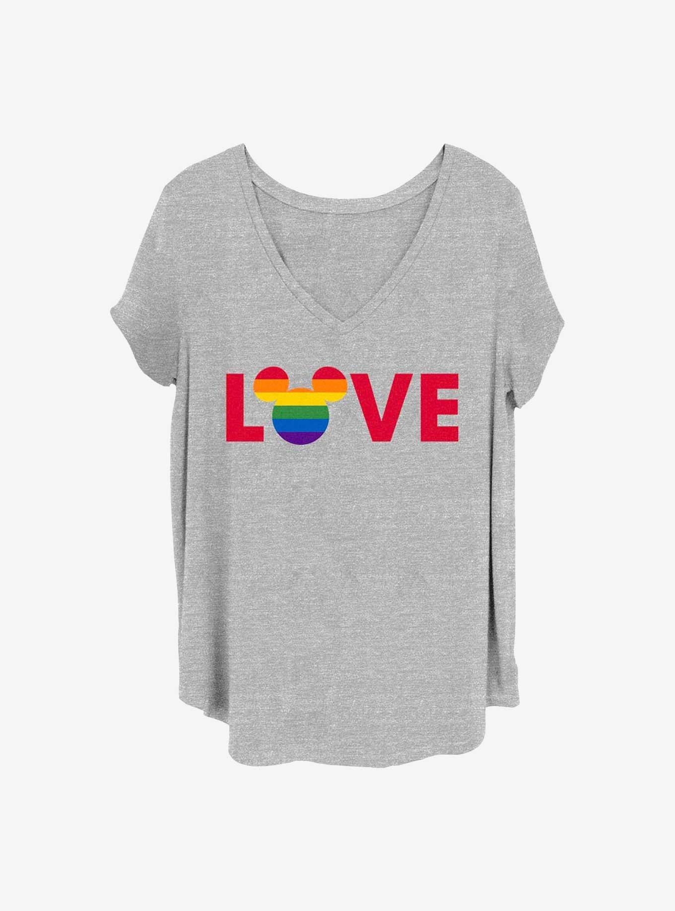 Disney Mickey Mouse Ears Logo Pride Girls T-Shirt Plus Size, , hi-res