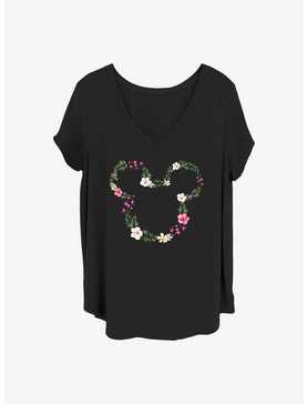 Disney Mickey Mouse Floral Mickey Girls T-Shirt Plus Size, , hi-res
