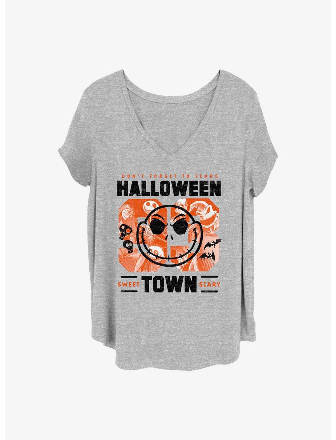 Disney The Nightmare Before Christmas Halloweentown Girls T-Shirt Plus Size, HEATHER GR, hi-res